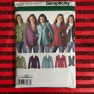 Women’s jacket or vest pattern